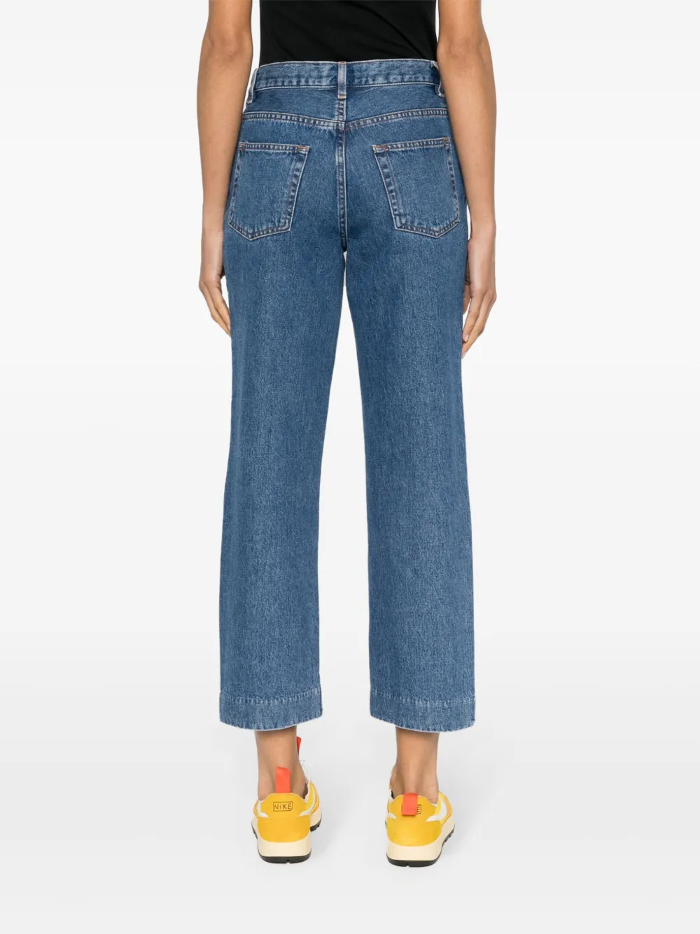 A.P.C. High waist straight jeans Blauw