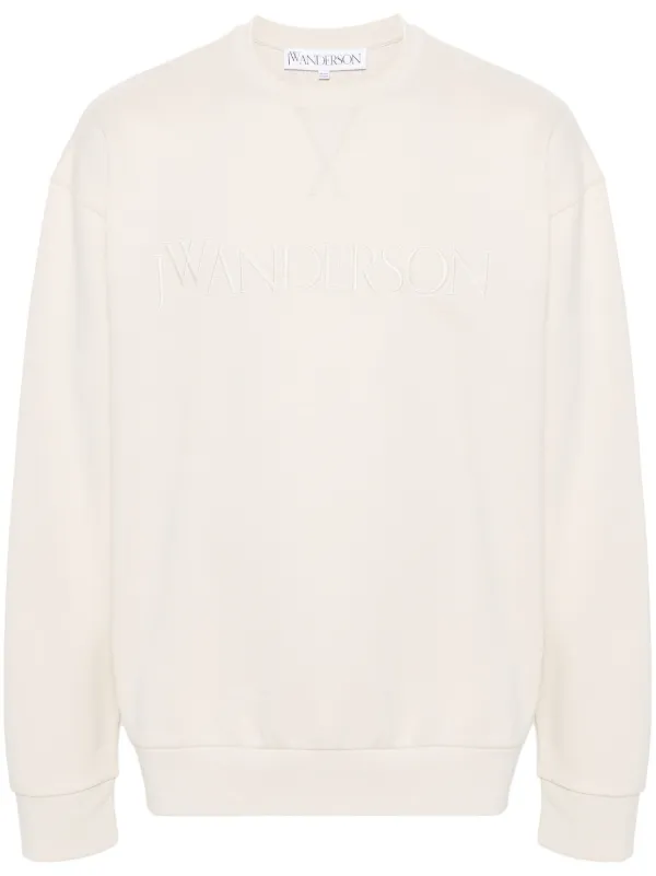 JW Anderson logo embroidered Cotton Sweatshirt Farfetch