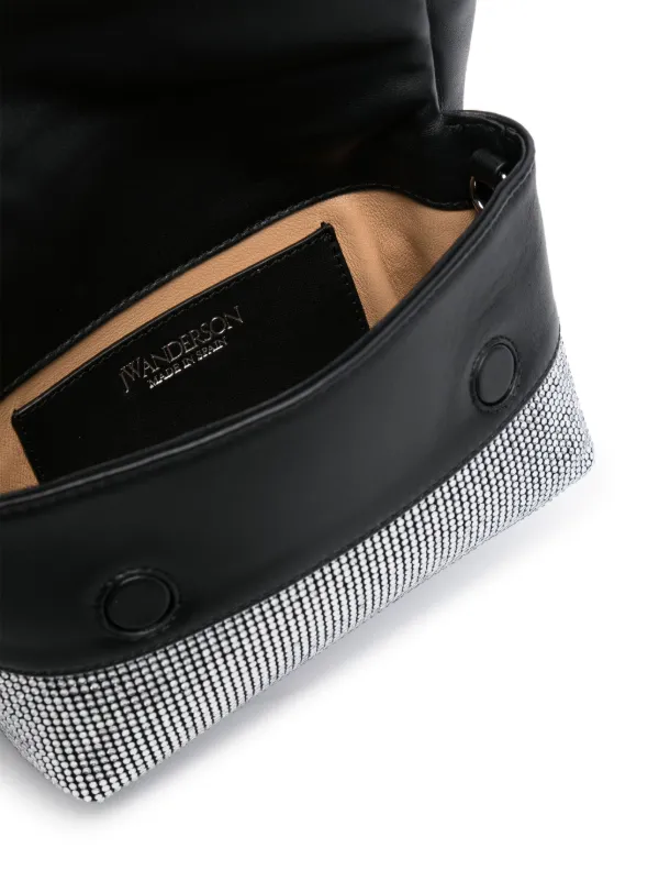 Jw Anderson Black Leather Small Twister Handbag