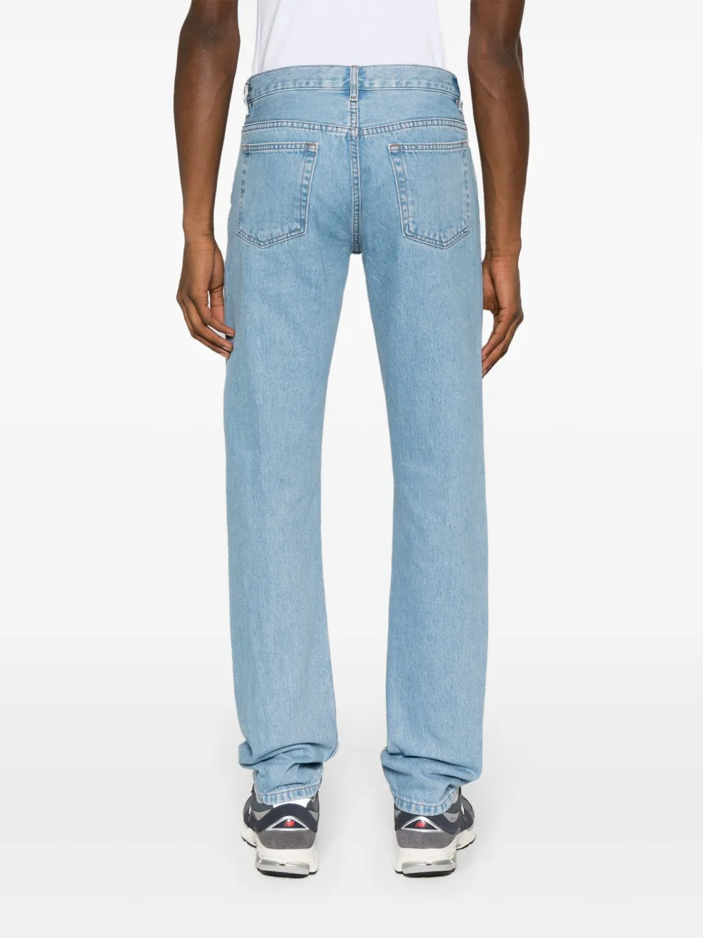 Shop Apc New Standard Mid-rise Straight-leg Jeans In Blue