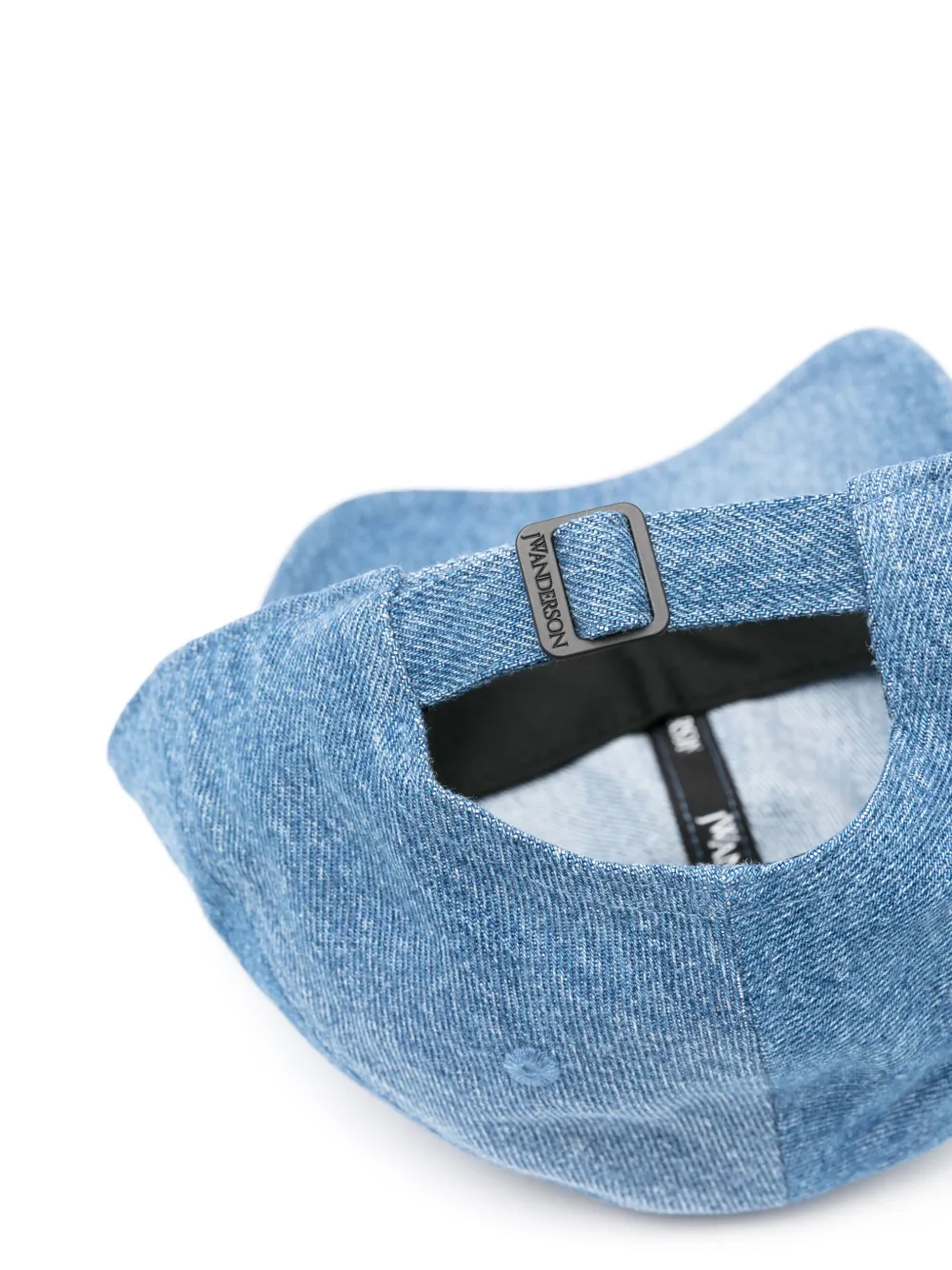JW Anderson logo-embroidered denim cap - Blauw