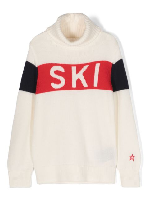 Perfect Moment Kids Ski logo-intarsia jumper