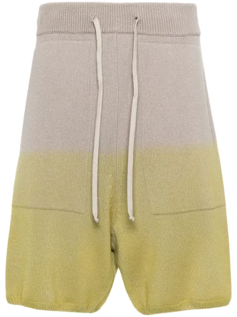 Moncler + Rick Owens ombré-effect cashmere shorts