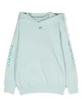 Off-White Kids Diag-stripe-print cotton hoodie - Blue