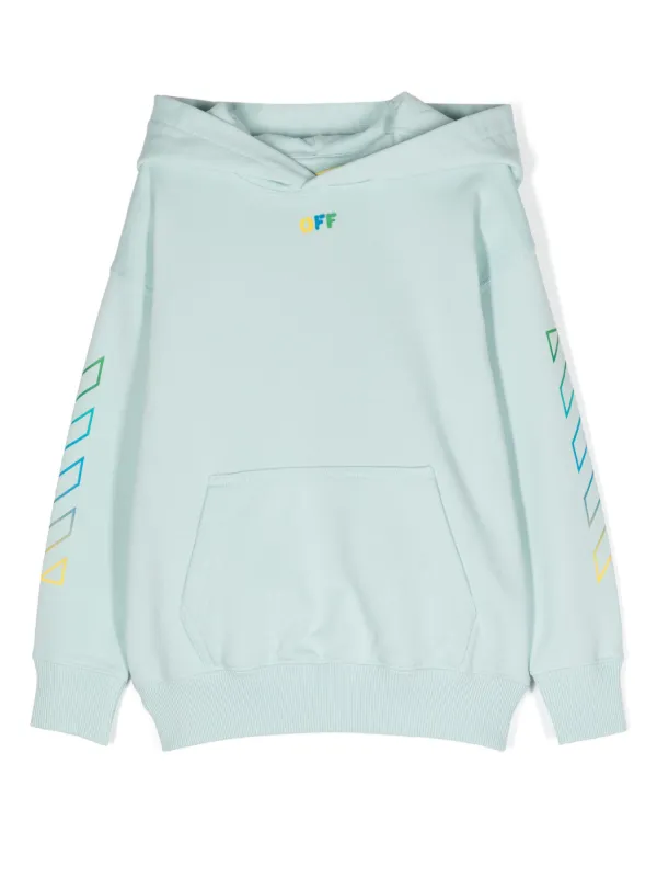 Off-White Kids Diag ストライプ パーカー | ブルー | FARFETCH JP