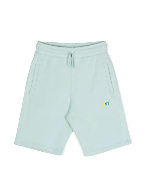Off-White Kids shorts deportivos con logo estampado