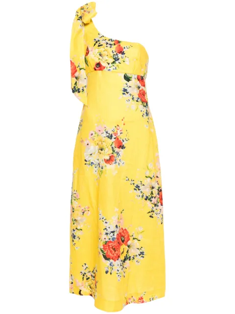 ZIMMERMANN Alight asymmetric linen midi dress 