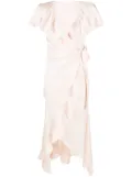 Philosophy Di Lorenzo Serafini ruffled satin wrap dress - Pink