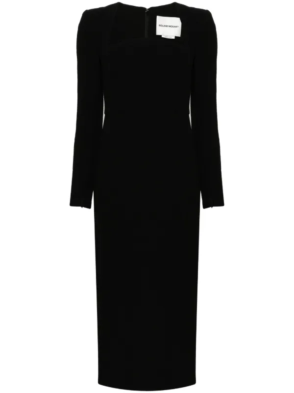 Roland mouret black and white dress clearance