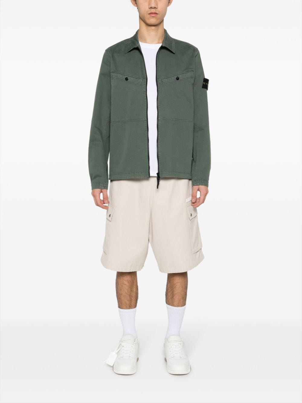 Stone Island Compass-apliqué jacket - Groen