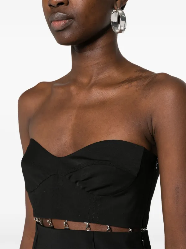Anna October Bustier-style Twill Set - Black