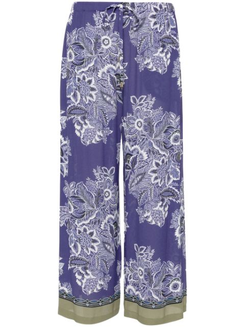 ETRO floral-print wide-leg trousers Women