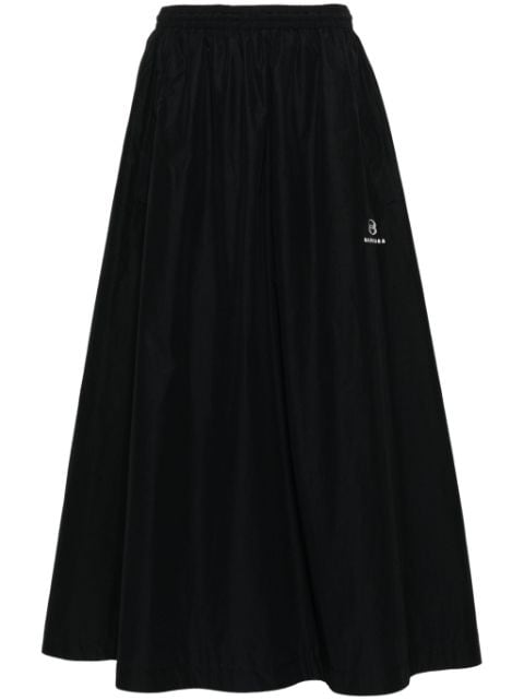 Balenciaga logo-embroidered maxi skirt