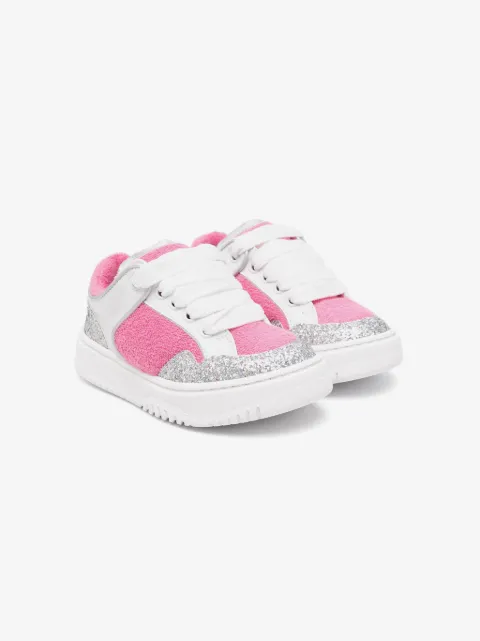 Andrea Montelpare terry-cloth glittered sneakers