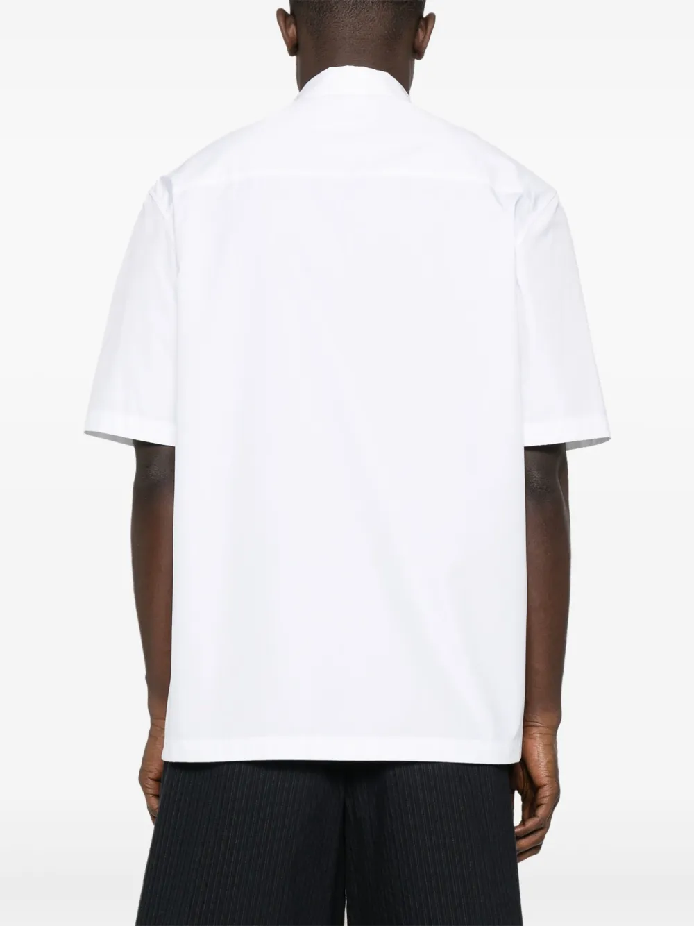 Shop Jil Sander Short-sleeve Cotton Shirt In White