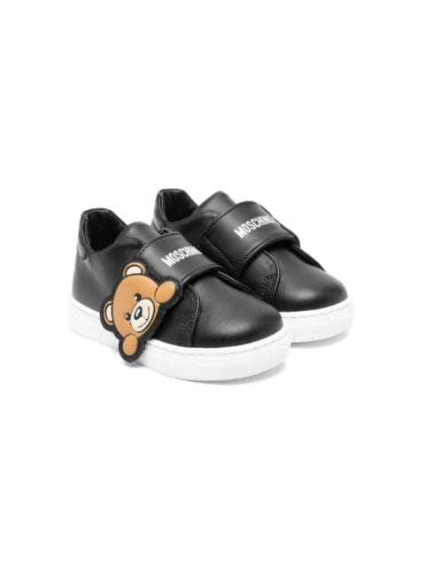 Moschino Kids Teddy-Bear-motif leather sneakers