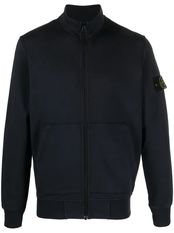 Stone island badge full best sale zip sweatshirt