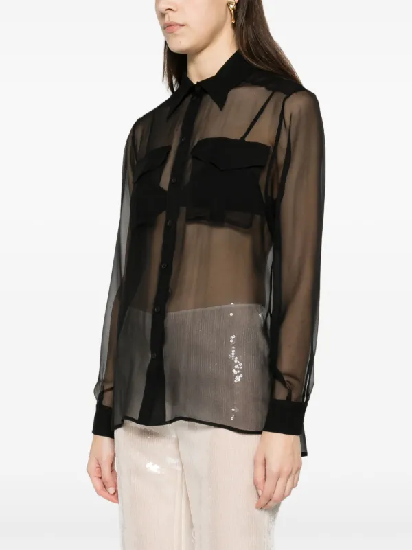 Sheer silk top online