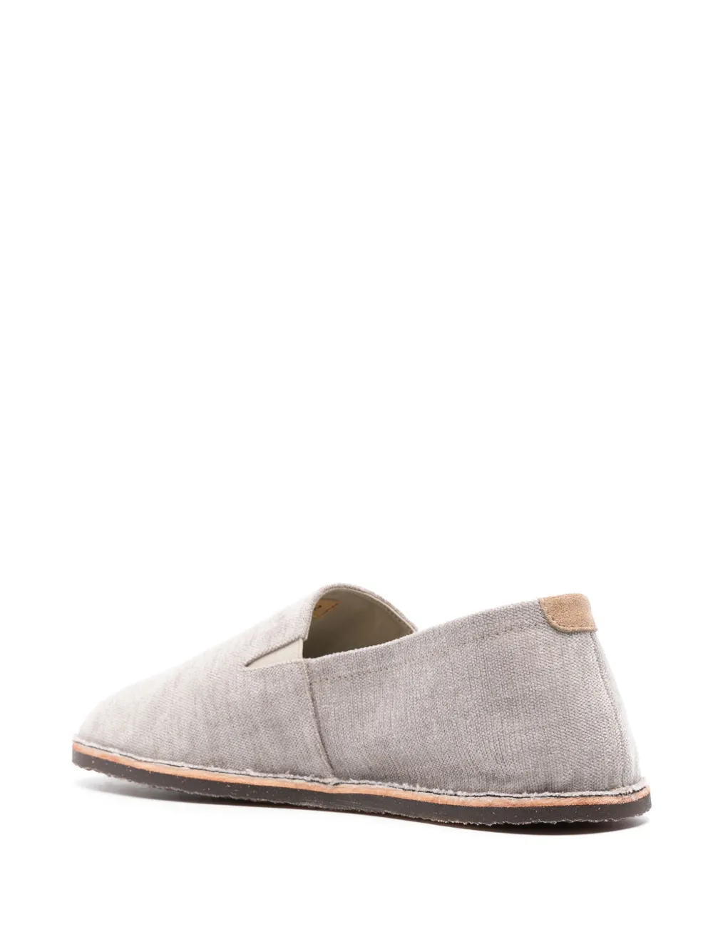 Brunello Cucinelli Mélange-effect Almond Toe Espadrilles In Neutrals