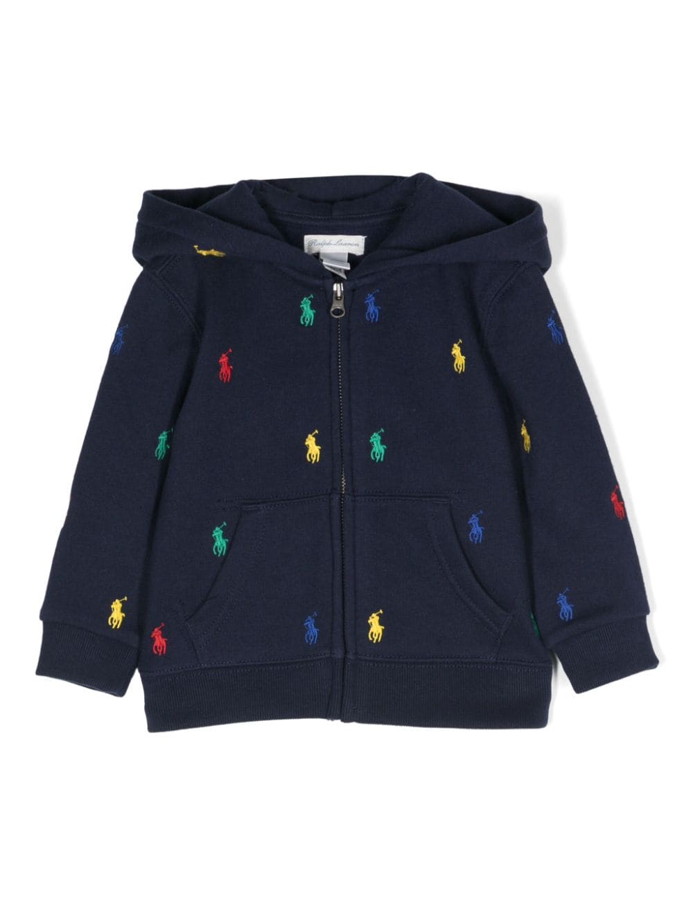 Ralph Lauren Babies' Polo Pony-embroidery Hoodie In Blue