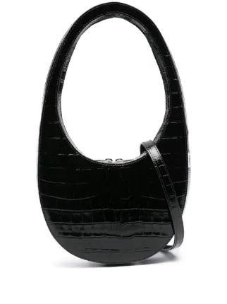 Coperni Croco Swipe レザー ショルダーバッグ | ブラック