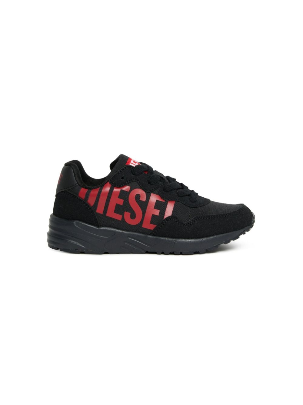 Diesel Kids Sneakers met logoprint - Zwart