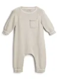 Brunello Cucinelli Kids Bernie cotton knitted romper - Neutrals