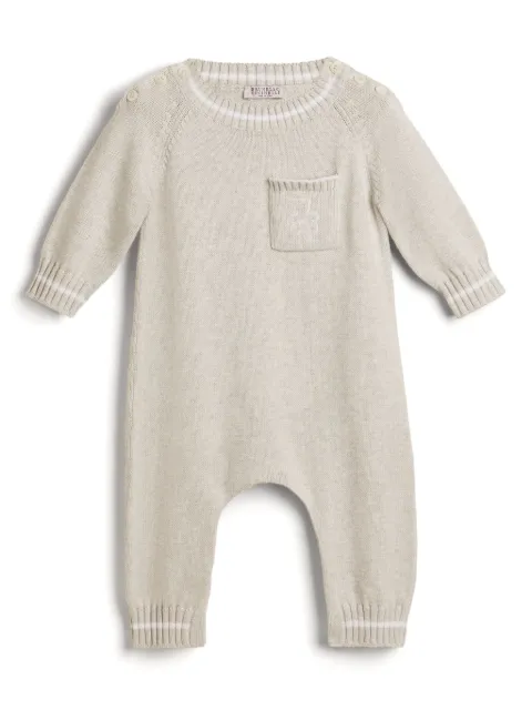Brunello Cucinelli Kids Bernie cotton knitted romper