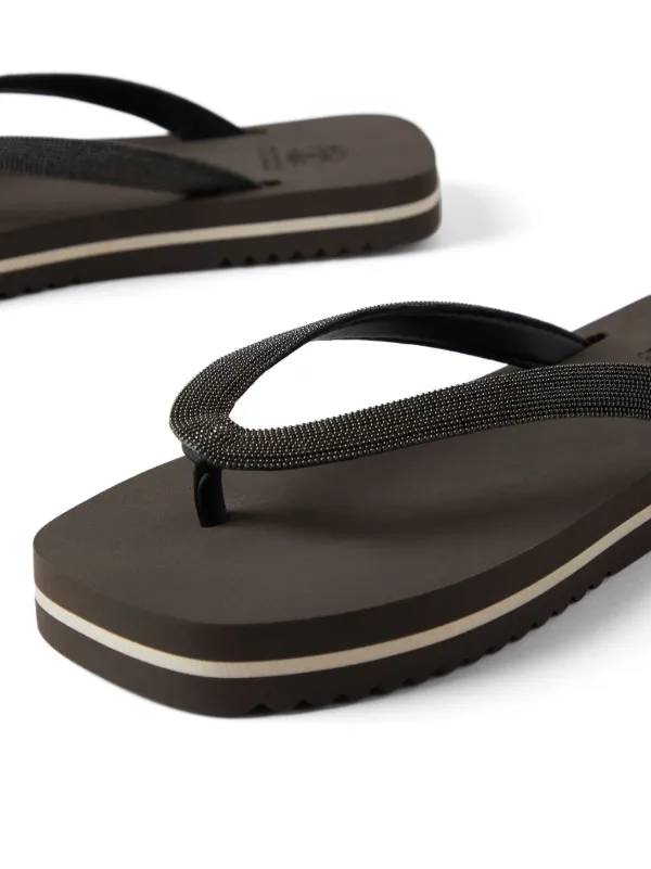 Brunello Cucinelli モニーレ フラットサンダル | ブラウン | FARFETCH JP