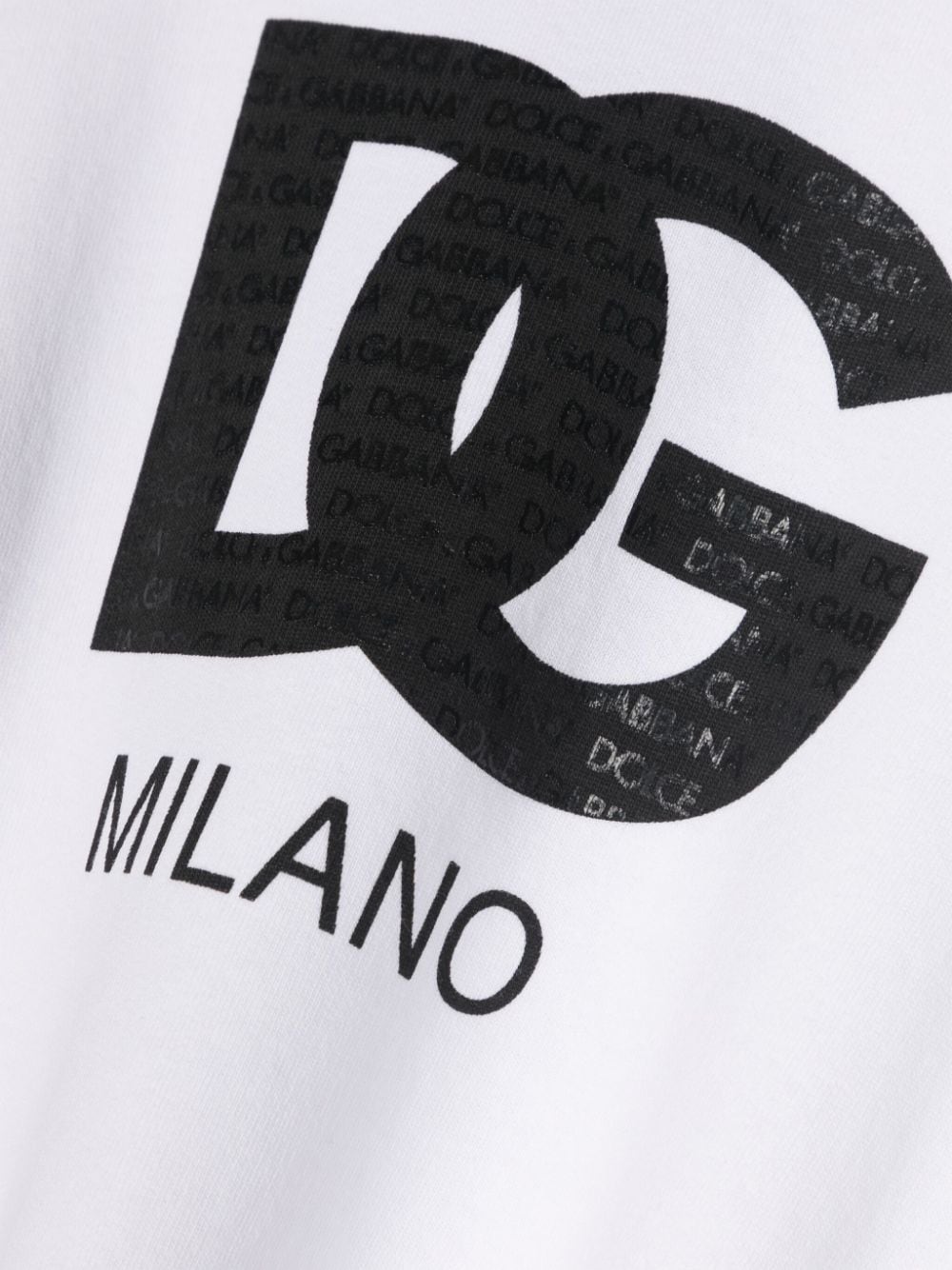 Shop Dolce & Gabbana Logo-print Cotton Sweatshirt In Weiss