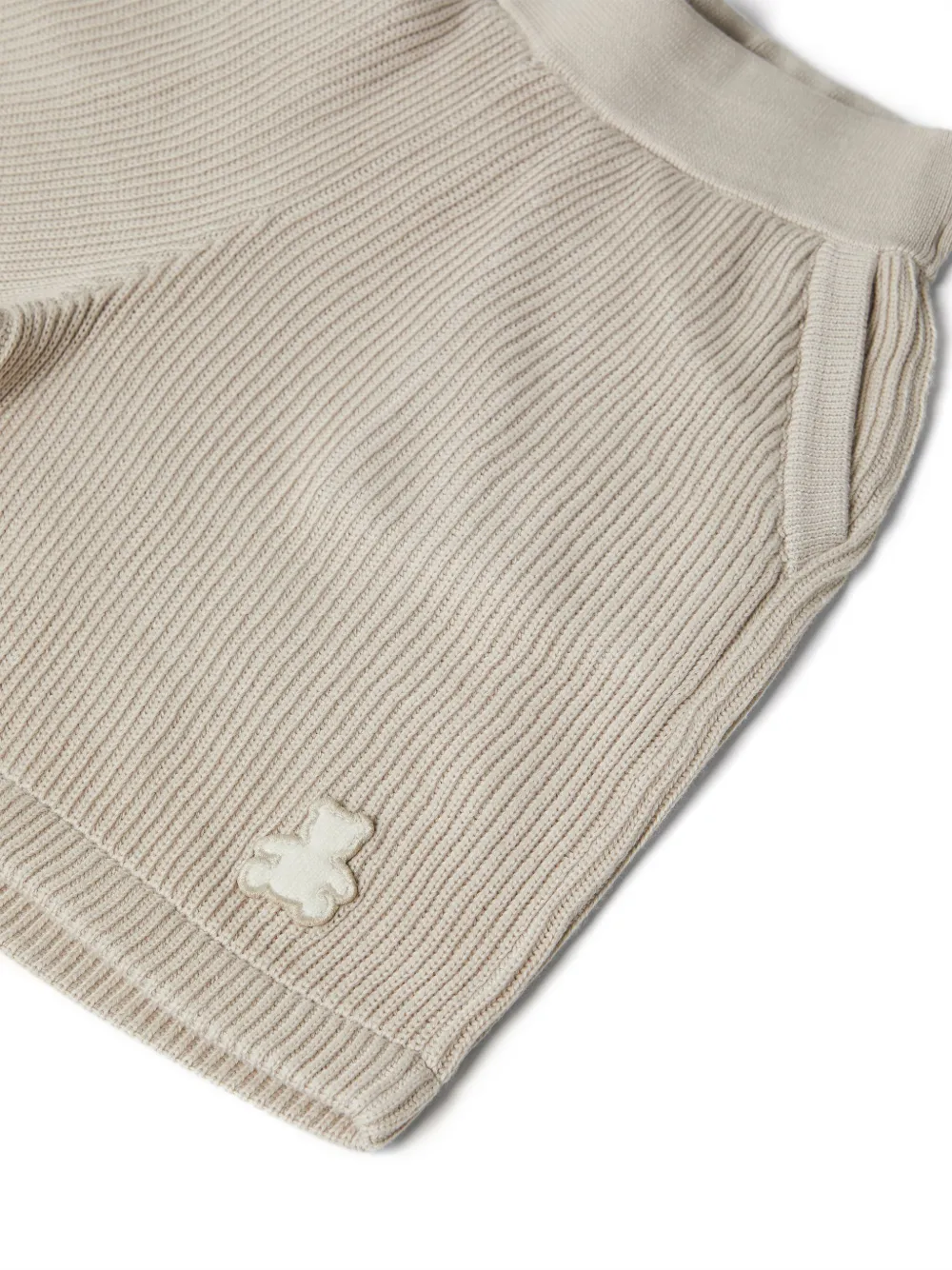 Brunello Cucinelli Kids Ribgebreide sokken Beige