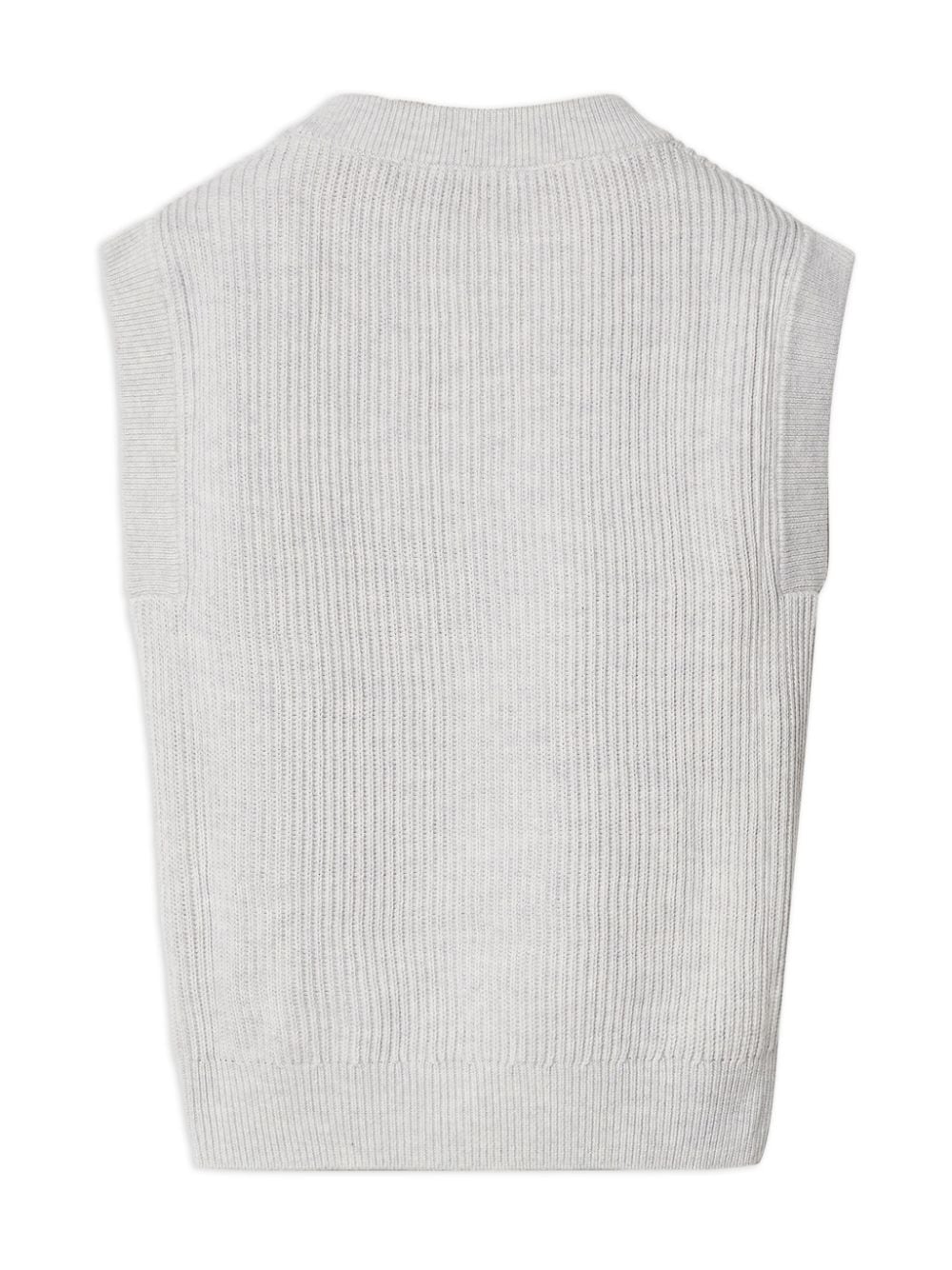 Shop Brunello Cucinelli Bernie Bear-motif Ribbed Vest In Grey