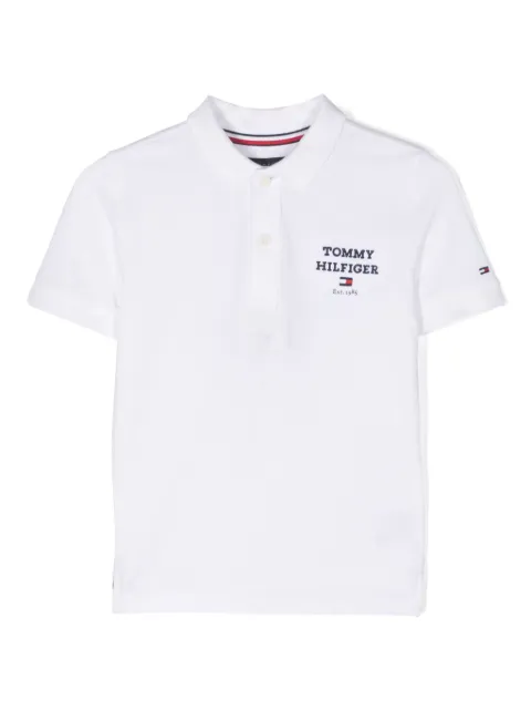 Tommy Hilfiger Junior embroidered-logo piqué-weave polo shirt