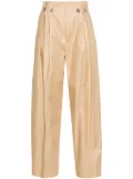 Victoria Beckham Fluid high-waist wide-leg trousers - Neutrals