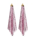 Rabanne chainmail drop earrings - Pink