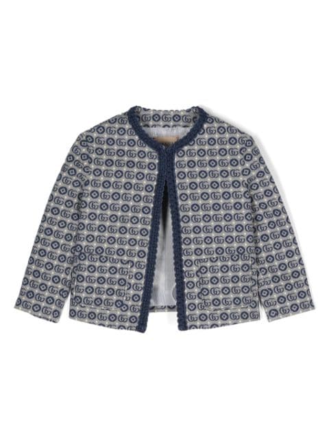 Gucci Kids monogram-pattern round-neck jacket