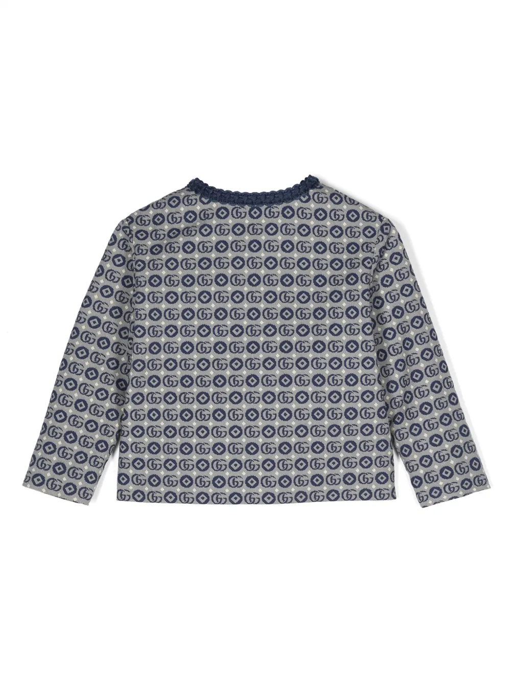 Image 2 of Gucci Kids monogram-pattern round-neck jacket