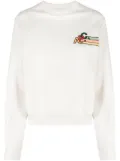 A.P.C. logo-embroidered cotton sweatshirt - Neutrals