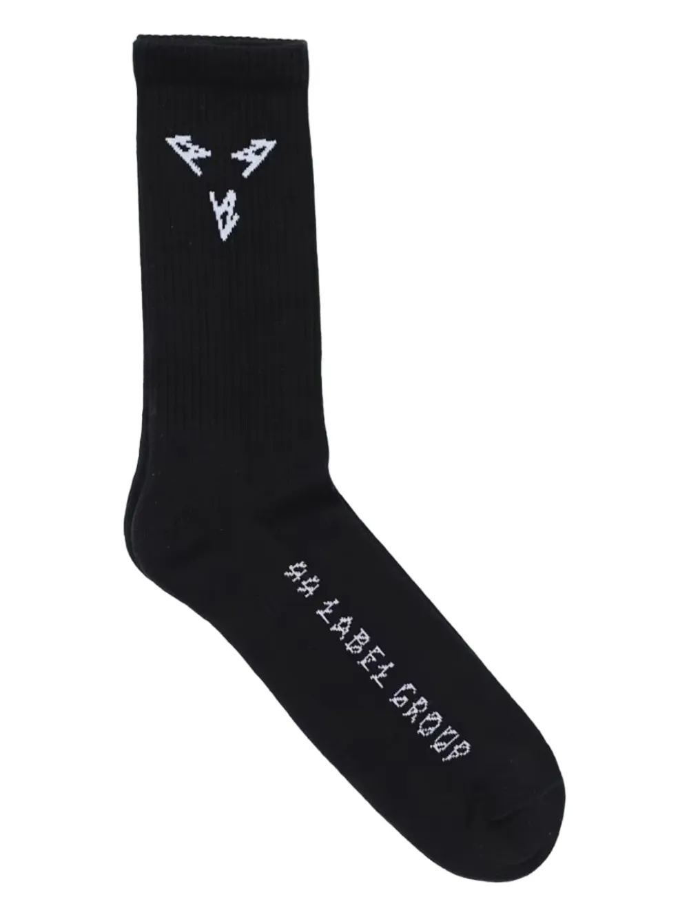44 Label Group Triangle-logo Cotton Socks In Black