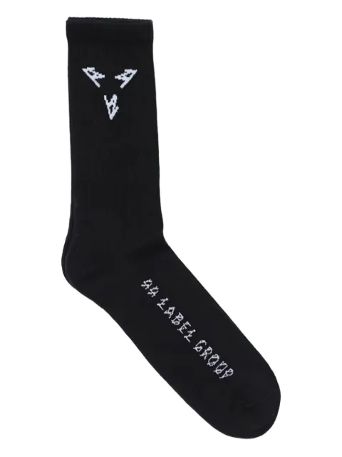 44 LABEL GROUP triangle-logo cotton socks