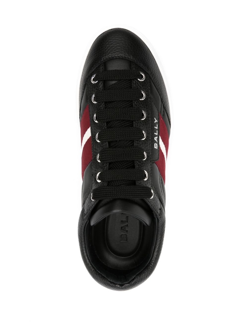 Shop Bally Player Leather Sneakers In Black