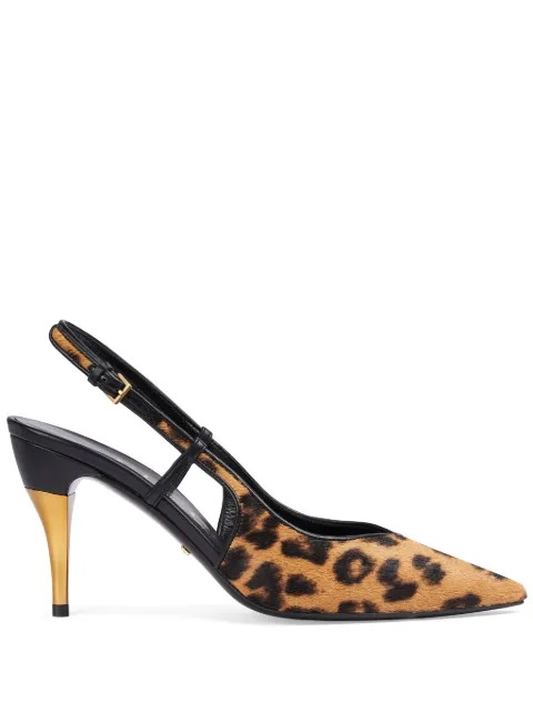 Gucci leopard-print calf hair pumps