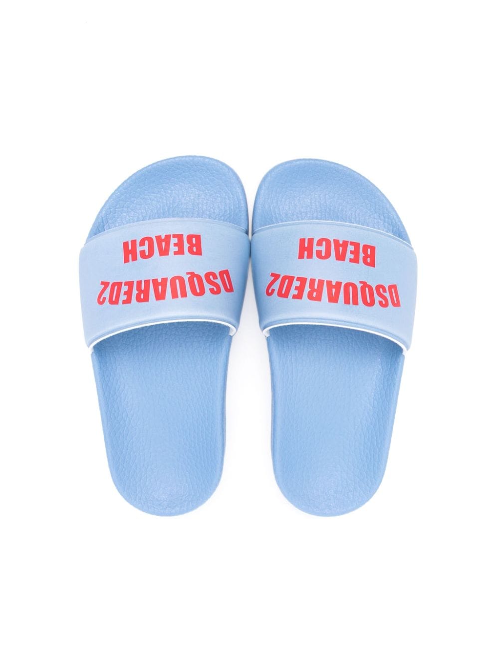 DSQUARED2 KIDS Slippers met logoprint Blauw