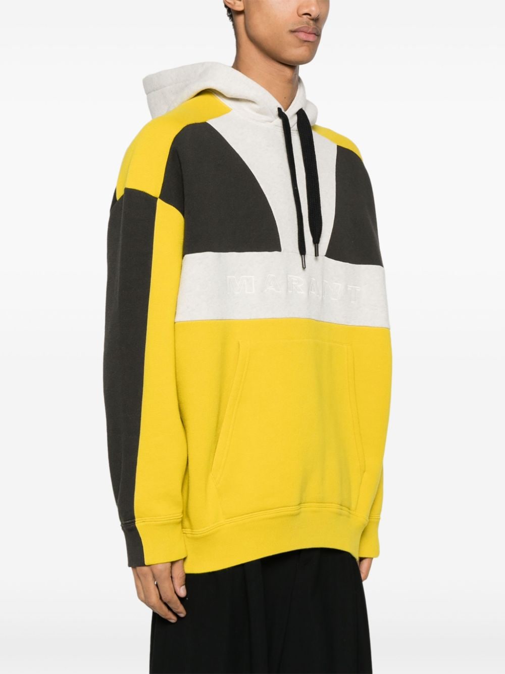 Shop Isabel Marant Colour-block Hoodie In Yellow