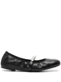 Stuart Weitzman Goldie pearl-embellished ballerina flats - Black