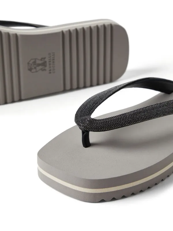 Brunello Cucinelli モニーレ フラットサンダル | ブラック | FARFETCH JP