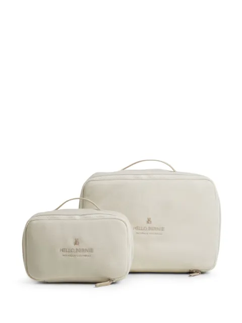 Brunello Cucinelli Kids logo-embroidered cashmere wash bag