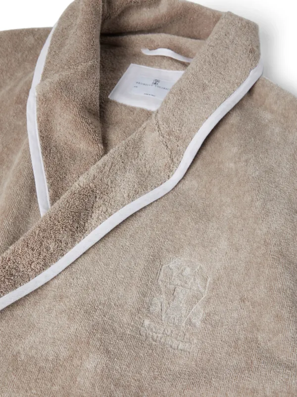 VIP【送料関税込】BRUNELLO CUCINELLI COTTON BATHROBE Brunello Cucinelli Belted Cotton Bath Robe | Neutrals