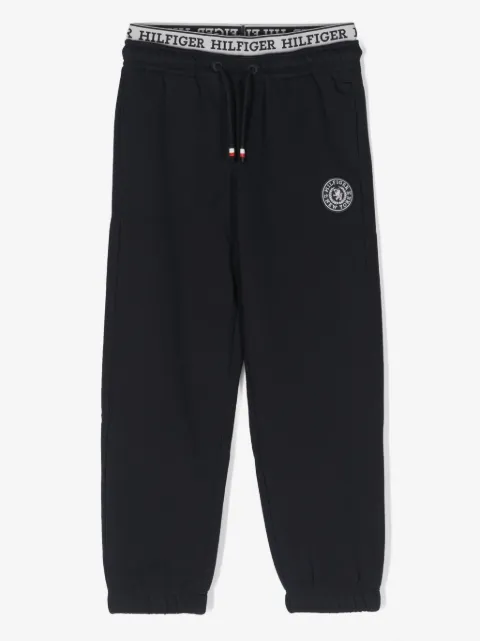Tommy Hilfiger Junior logo-patch cotton track pants