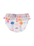 Molo Neena smiley-print bikini bottoms - White